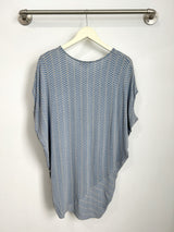 Kit Dress (Blue Herringbone) - M