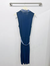 Kira Polo Dress w/ Belt (Navy) - S