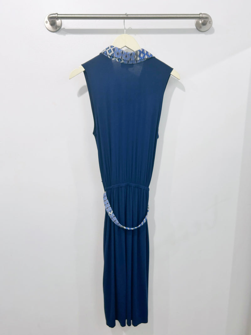 Kira Polo Dress w/ Belt (Navy) - S