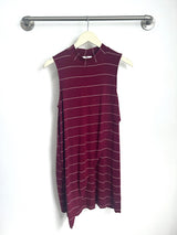 Winnie Dress (Wine Stripe) - M