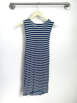 Brandon Tank Dress (Navy Stripe) - M