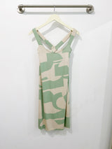 Milly Cross Back Dress (Sea Salt Deco) - S