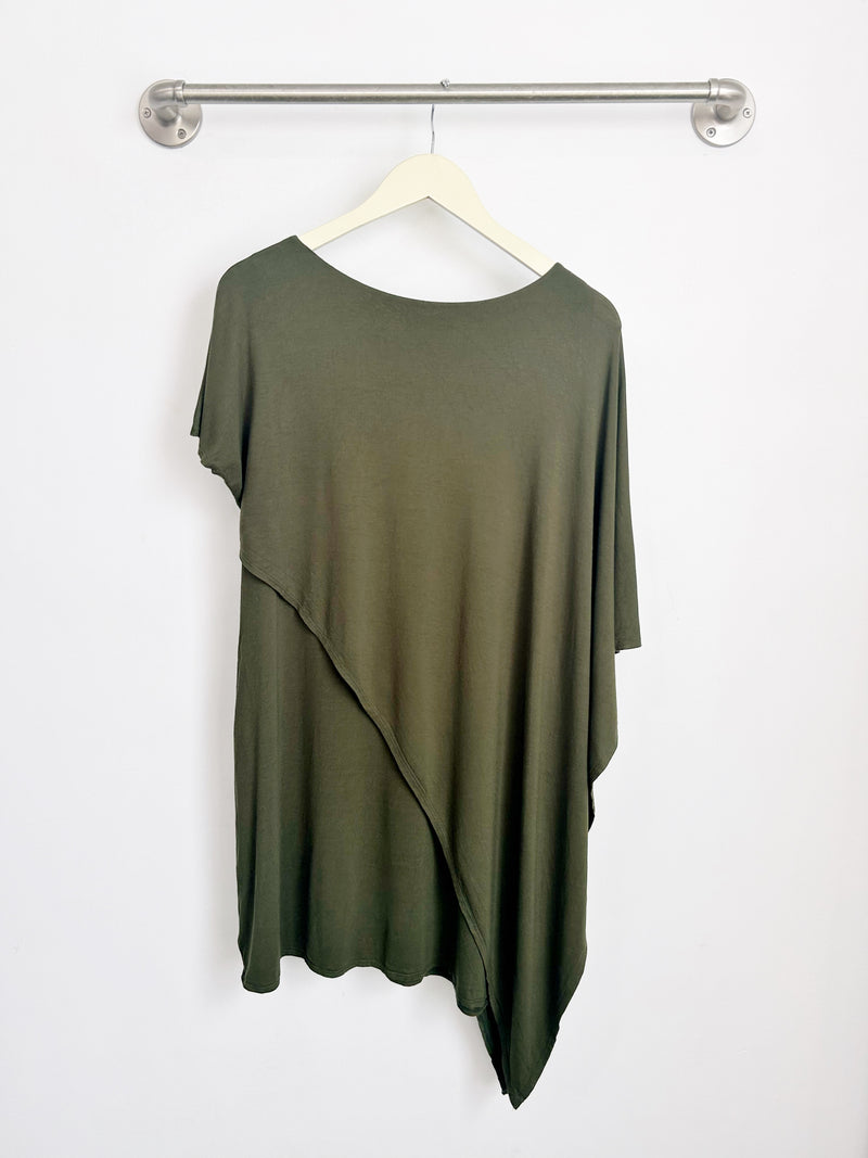 Sienna Asym Dress (Olive) - L