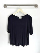 Julie 3/4 Sleeve Top (Black) - S