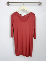 Sandra 3/4 Slv Dress (Terracotta) - M