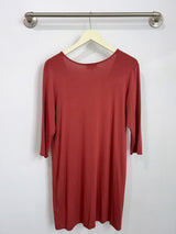 Sandra 3/4 Slv Dress (Terracotta) - M