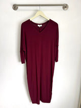 Lynette Midi Dress (Black Cherry) - XS