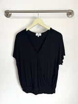 Luna Wrap Top (Black) - M