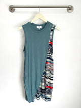 Carrie Tulip Tank Dress (Stone Green/City Nights) - M