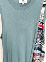 Carrie Tulip Tank Dress (Stone Green/City Nights) - M