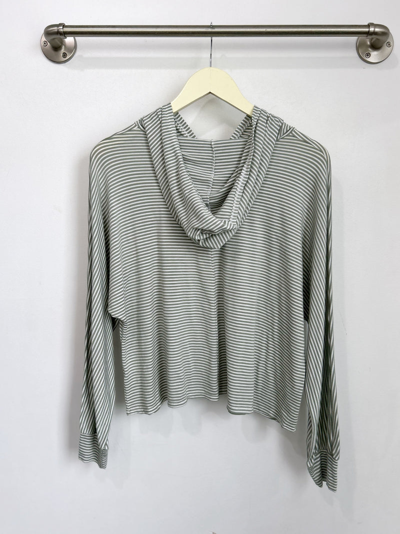 Bella Hoodie (Sage Fleece) - S