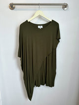 Sienna Asymmetrical Dress (Olive) - M