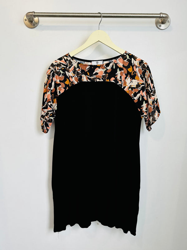 Penelope Color Block Dress (Autumn Leaves/Black) - M
