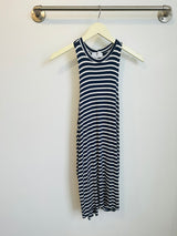 Chad Layered Dress (Navy Stripe) - XS