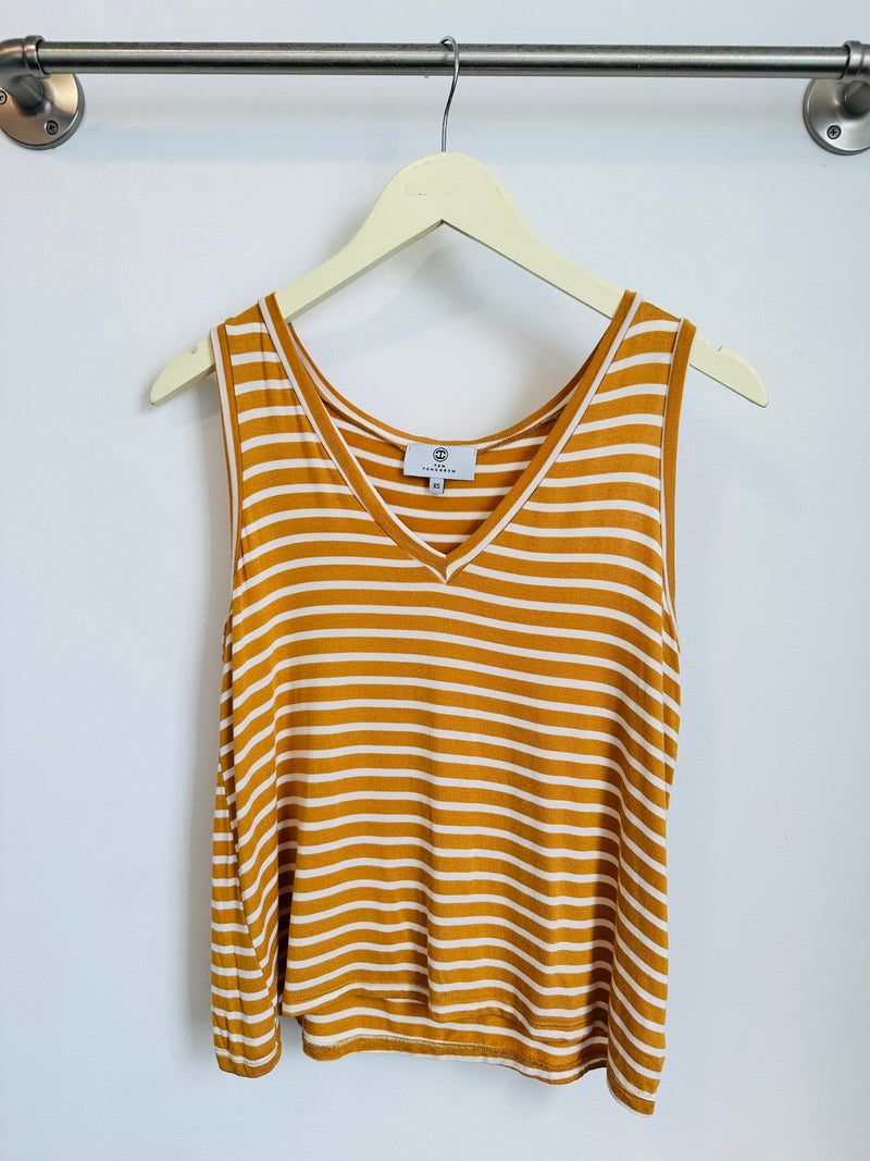 Nikki Tank Top (Mustard Stripe) - XS