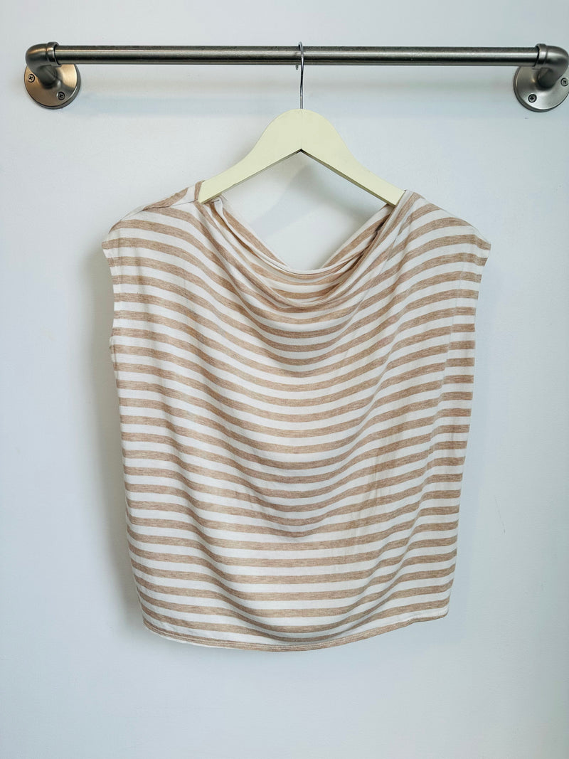 Brooke Top (Oatmeal Stripe) - XS