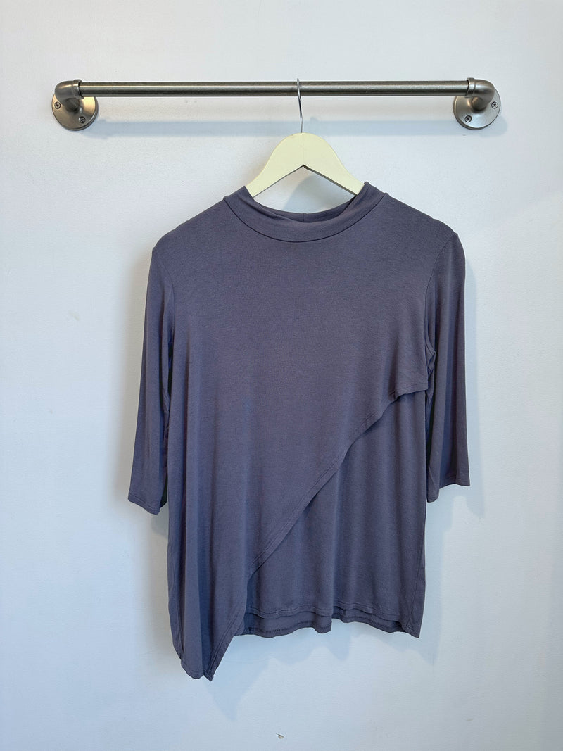 Gwen High Neck Top (Slate) - S