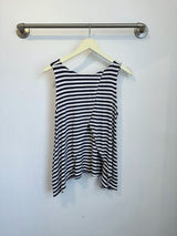 Haylee Tulip Back Tank (Blue Stripe) - S
