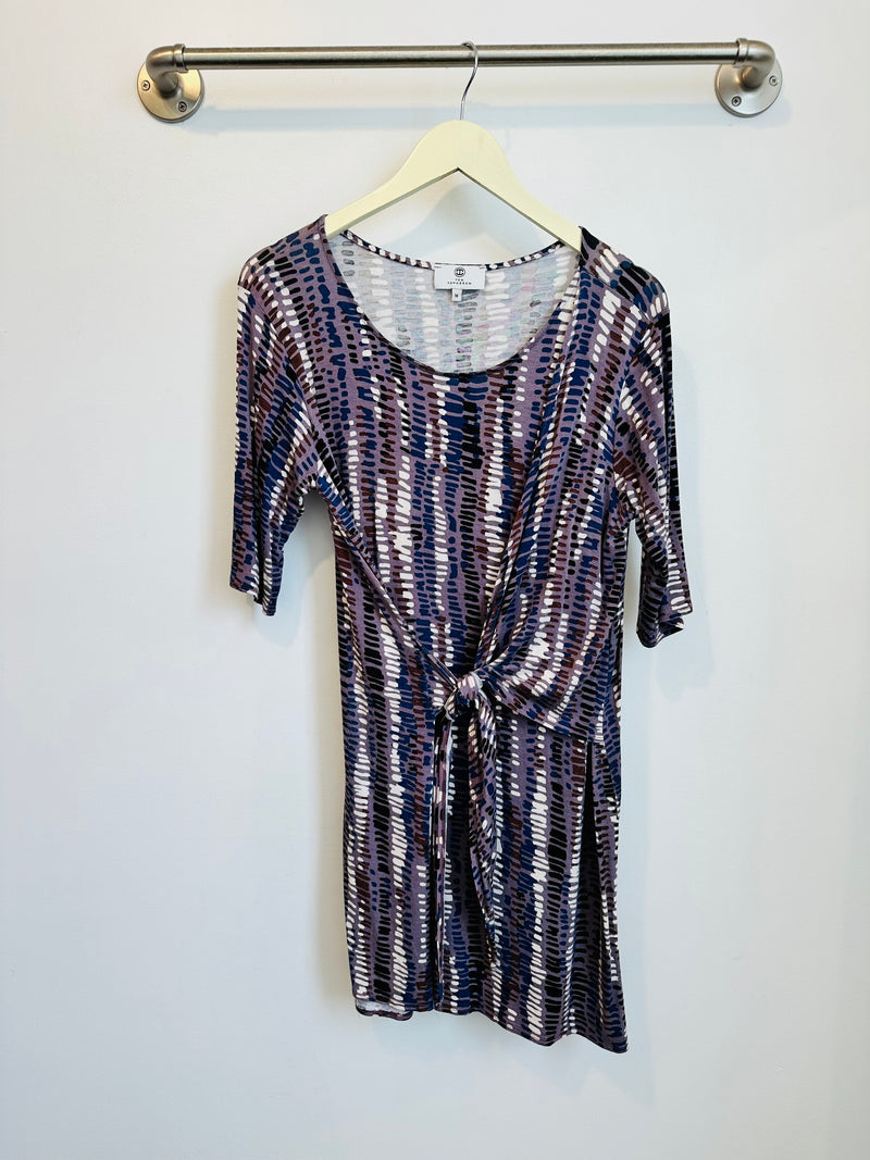 Kacie Wrap Dress (Mauve Print) - M