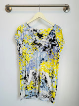 Dawn V-Neck Dress (Yellow Ink Blot) - S