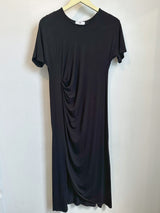 Ricky Asymmetrical Dress (Black) - XS