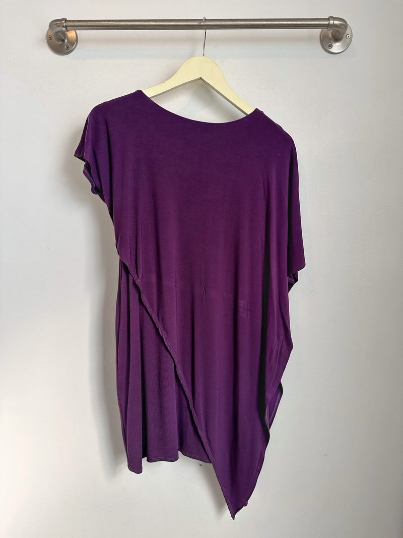 Sienna Asymmetrical Dress (Midnight Purple) - XS