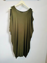 Malia Kaftan Dress (Olive) - S