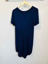 Mara Pleated Back Top (Navy) - XS