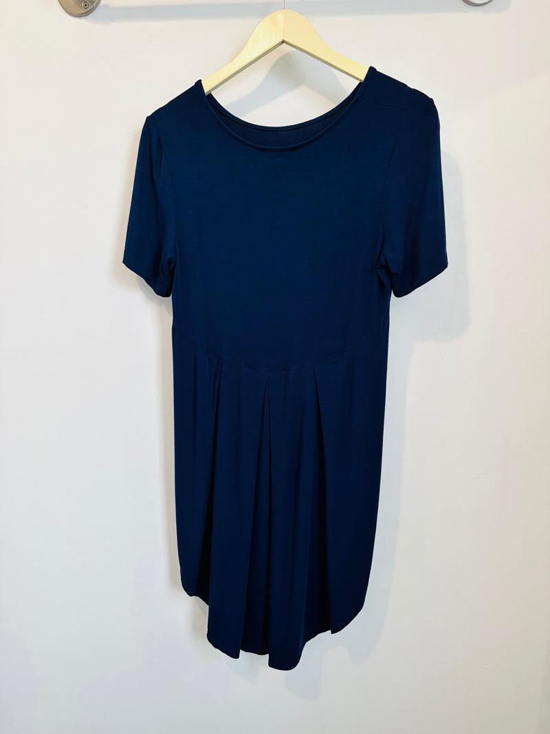 Mara Pleated Back Top (Navy) - XS