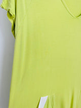 Dawn V-Neck Dress (Chartreuse) - L
