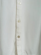Riley Crop Button Down (White) - L