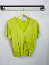 Luna Wrap Top (Chartreuse) - S