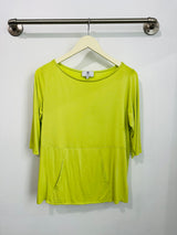 Meg Boatneck Top (Chartreuse) - M