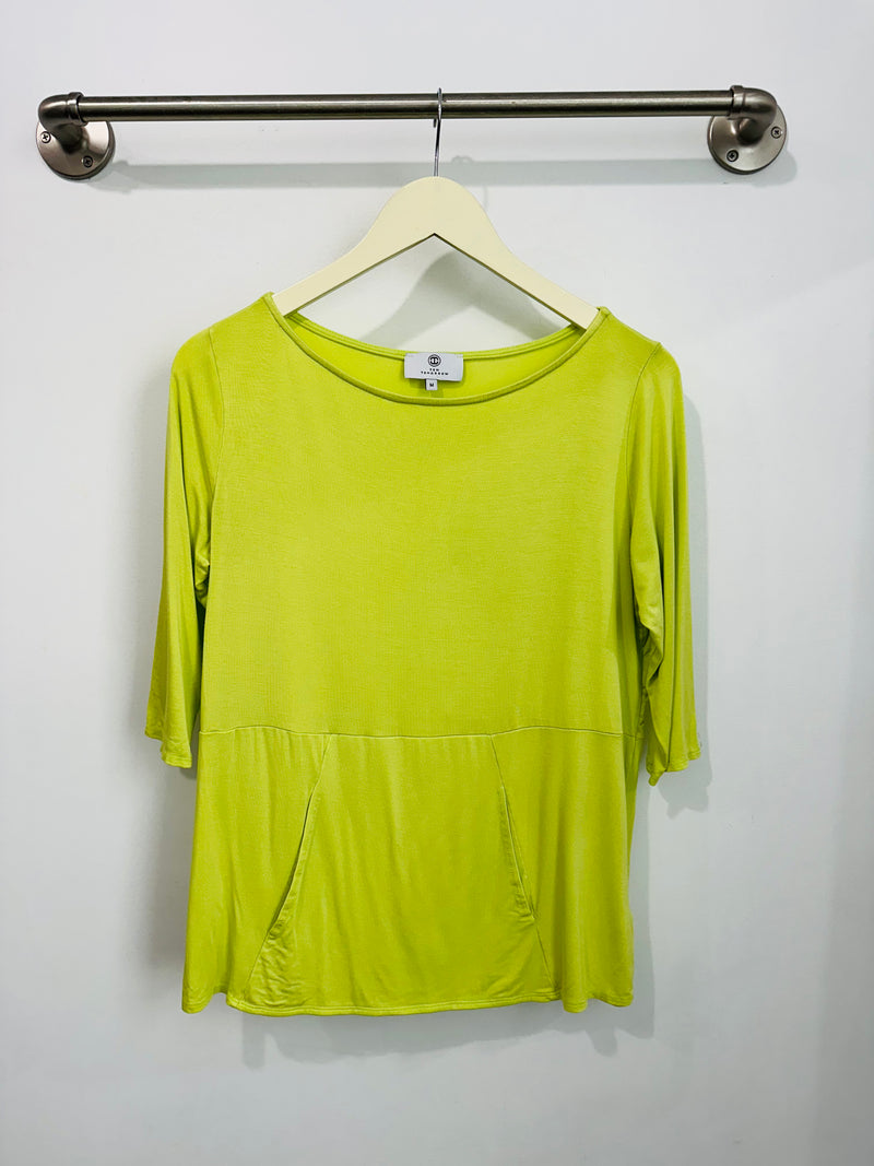 Meg Boatneck Top (Chartreuse) - M