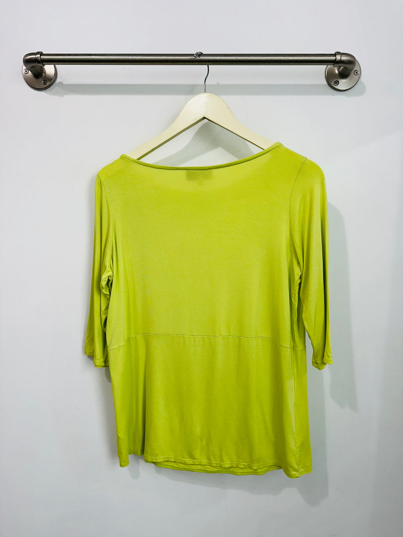 Meg Boatneck Top (Chartreuse) - M
