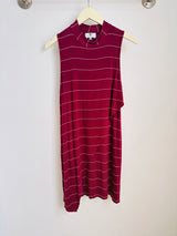 Winnie Dress (Wine Stripe) - M