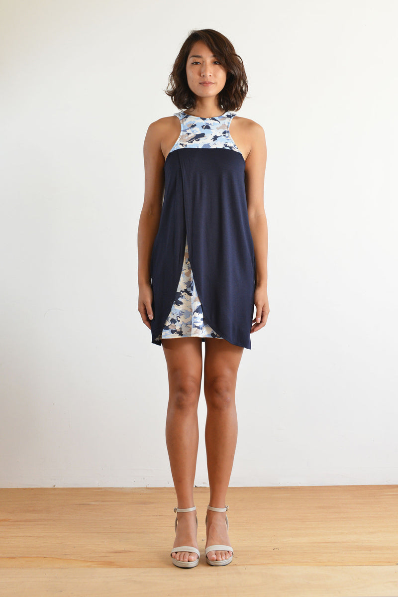 Yasmin Tulip Dress (Winter Camo) - XS