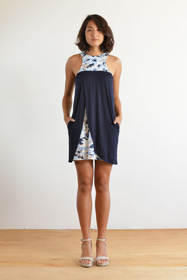 Yasmin Tulip Dress (Winter Camo) - XS