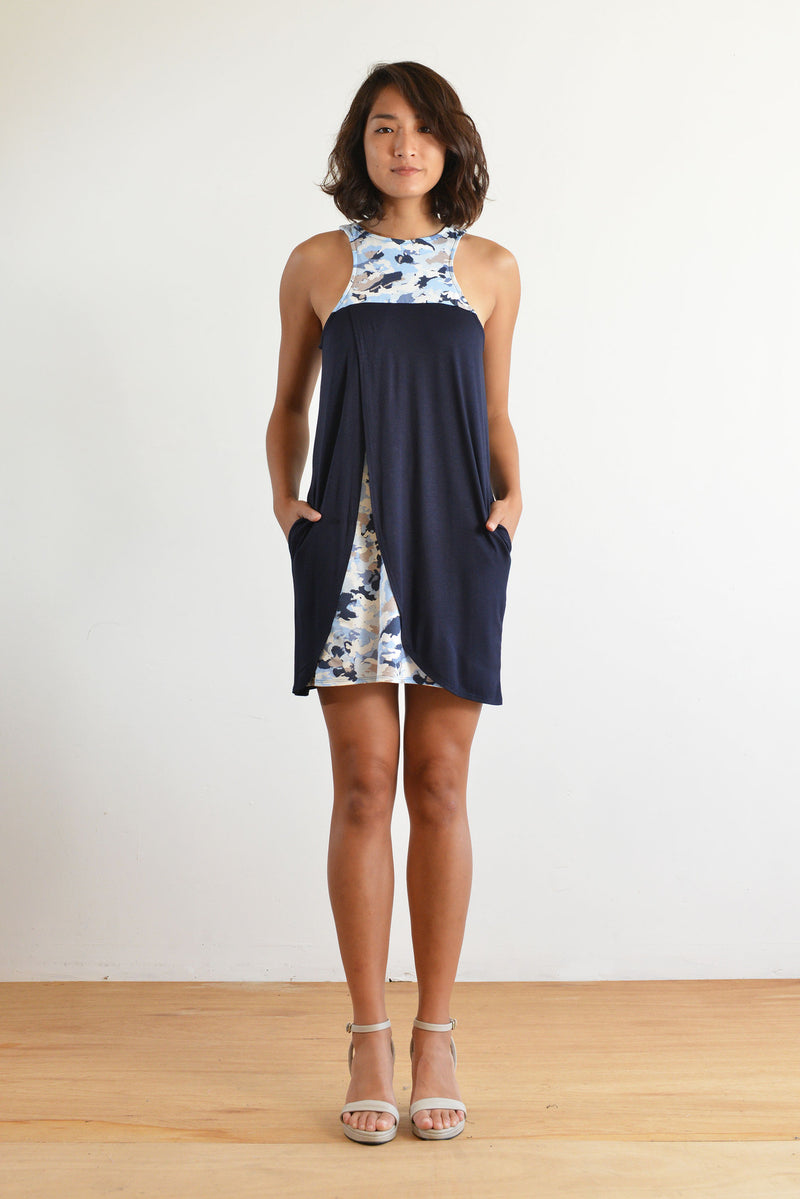 Yasmin Tulip Dress (Winter Camo) - XS