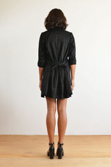 Joey Shirt Dress (Black) - S