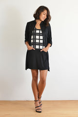 Joey Shirt Dress (Black) - S