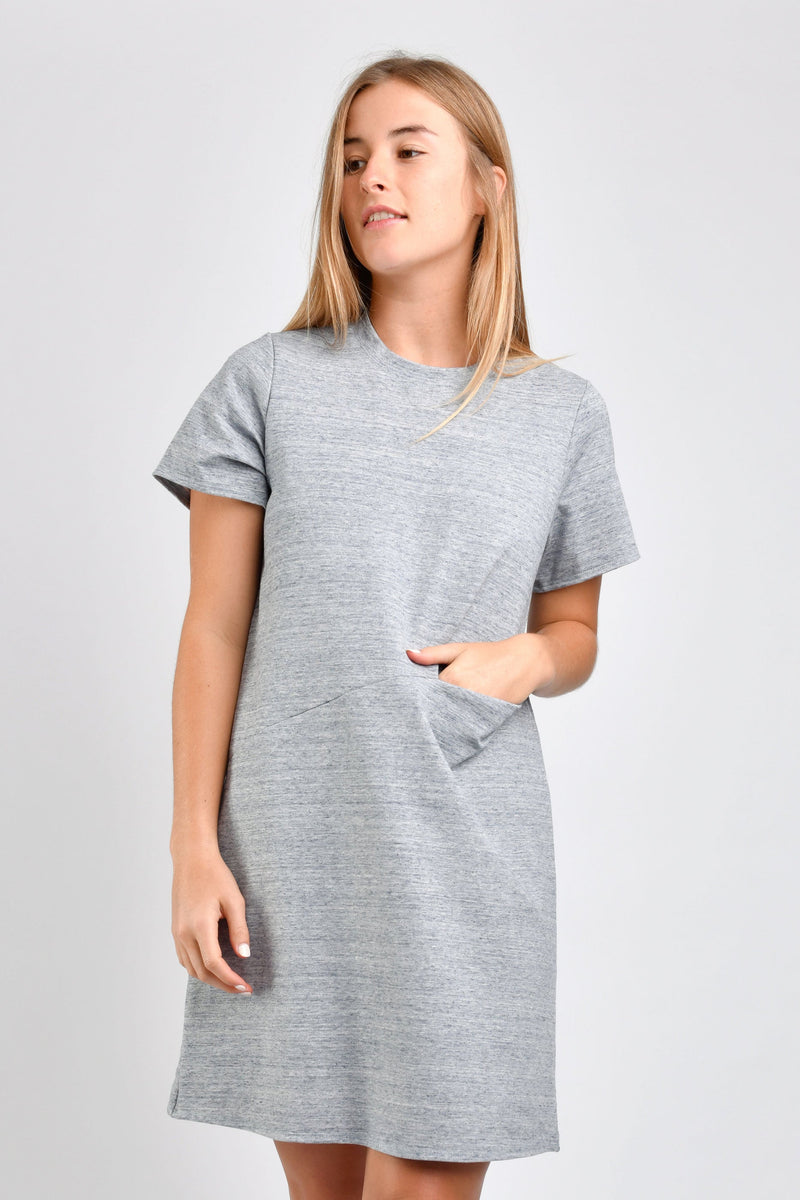 Fiona Shift Dress (Heather Blue) - S
