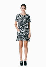 Stacey T-Shirt Dress (Paint Print) - M