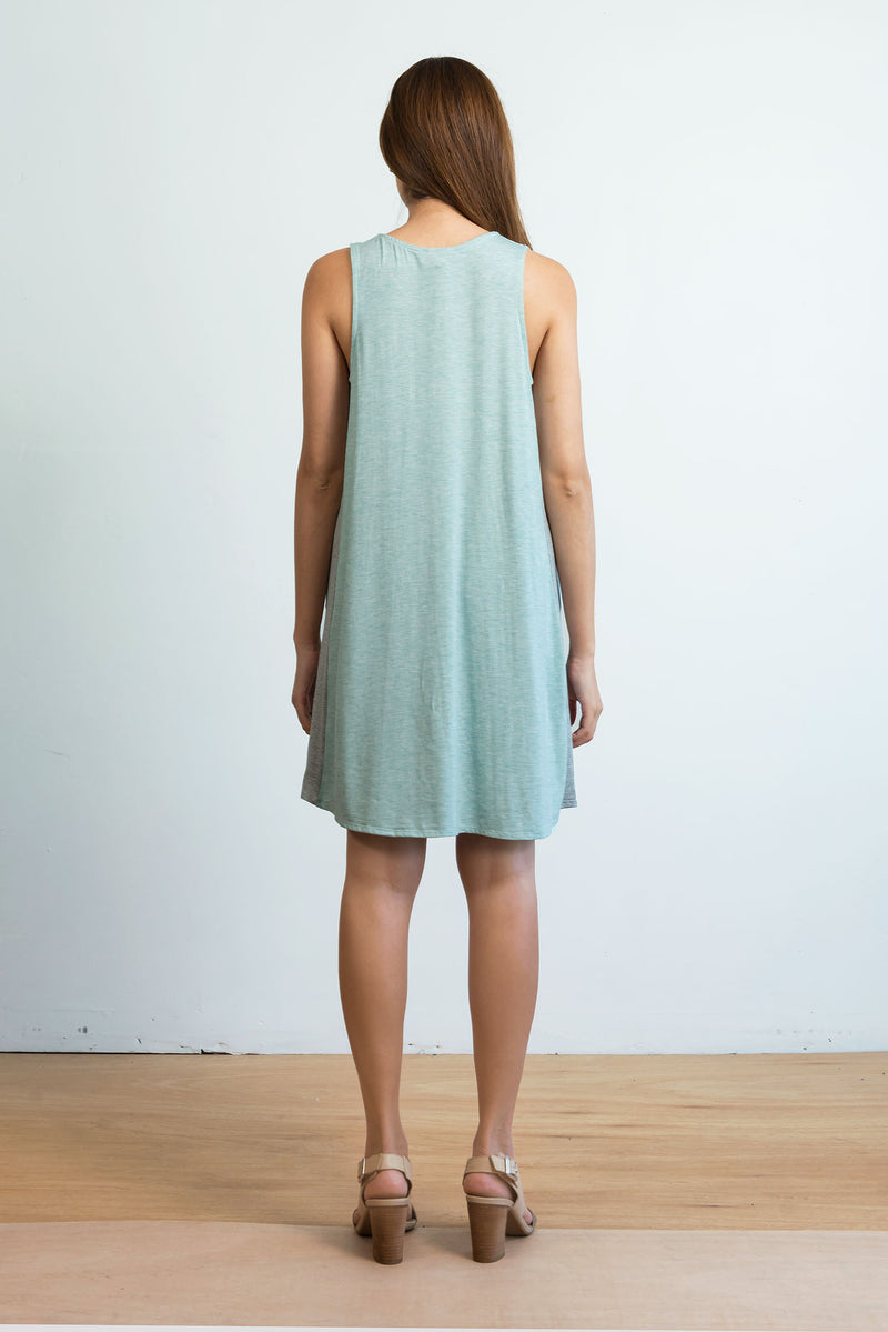 Rachel Panel Dress (Mint) - XS