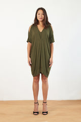 Malia Kaftan Dress (Olive) - S