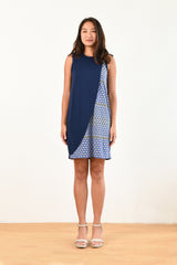 Carrie Tulip Tank Dress (Navy/Diamond) - S