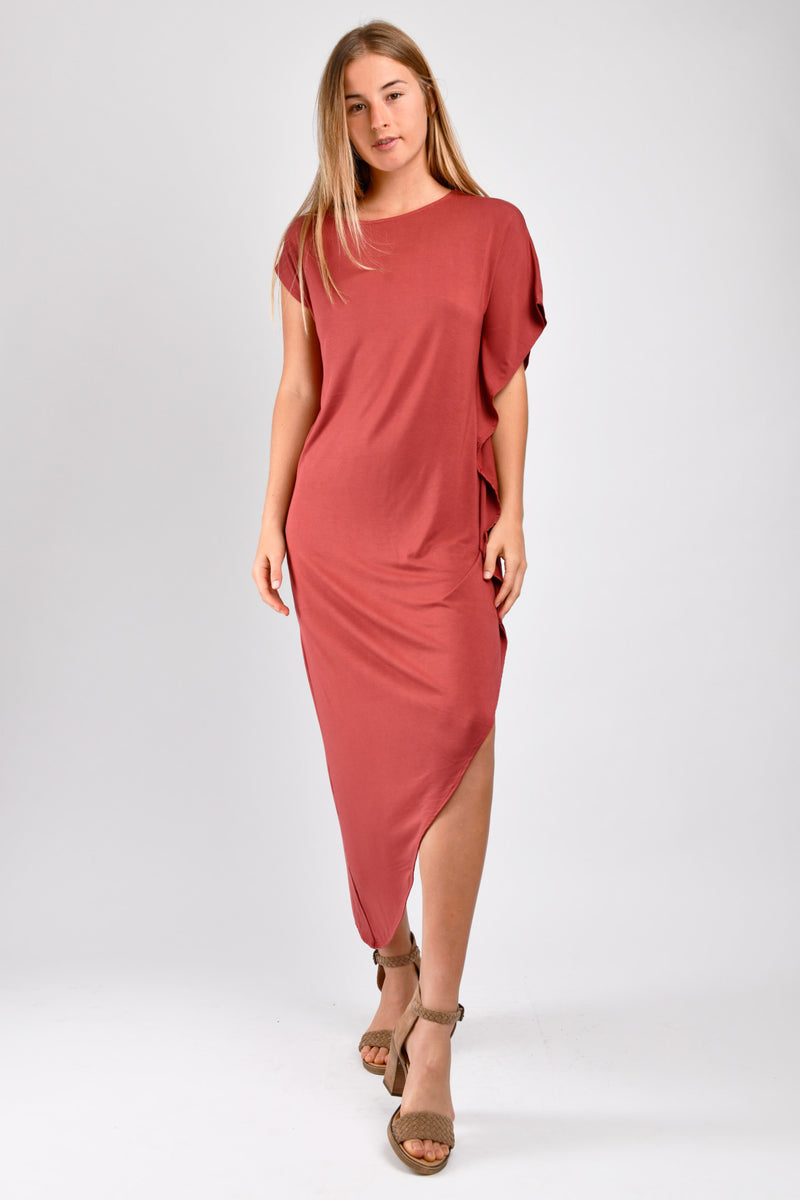 Lola Asymmetric Maxi (Terra Cotta) - S
