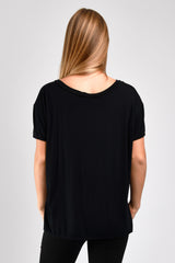 Austin Colorblock Tee (Black/Grey Hacci) - XS/S