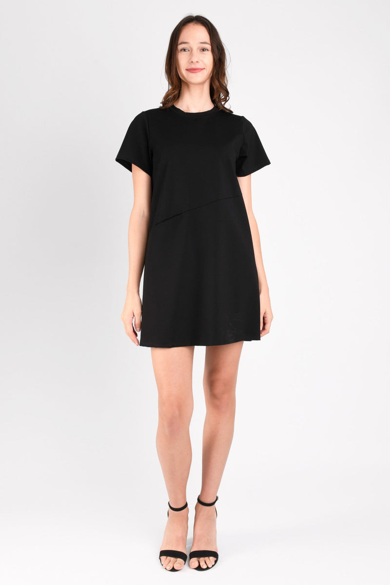 Fiona Shift Dress (Black Ponte) - L