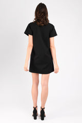 Fiona Shift Dress (Black Ponte) - L
